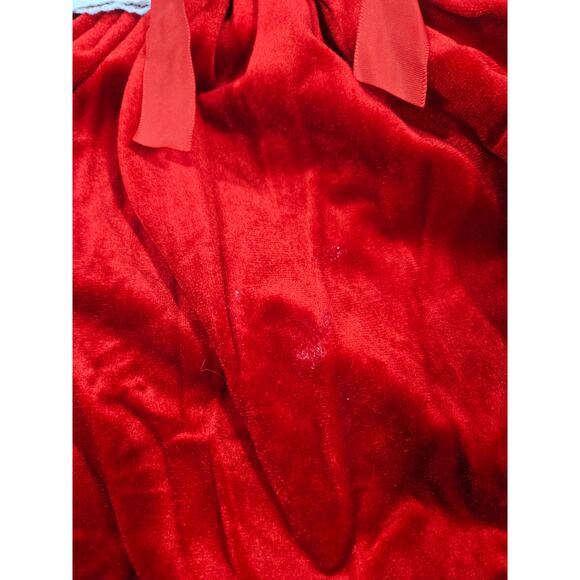 Vintage Girls Red Christmas Dress Lot Holiday Velvet Embroidered Size 2T - Picture 3 of 10